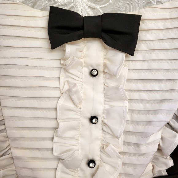 LAST CHANCE!  RARE Vintage Tuxedo Dress! 9 - Picture 6 of 15